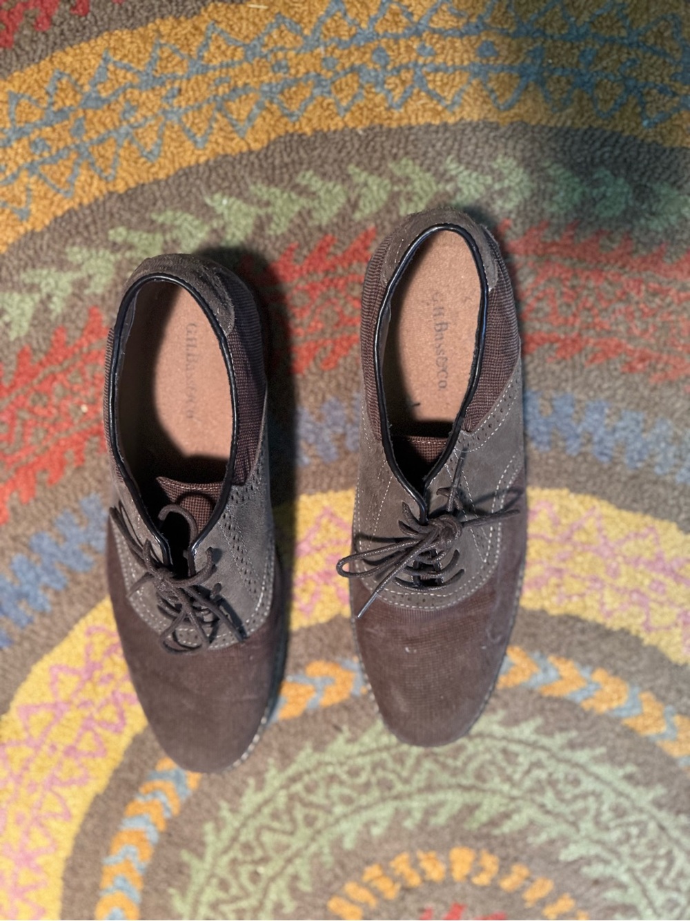 Men's GH Bass Brown Suede Lace-Up Shoes 11D